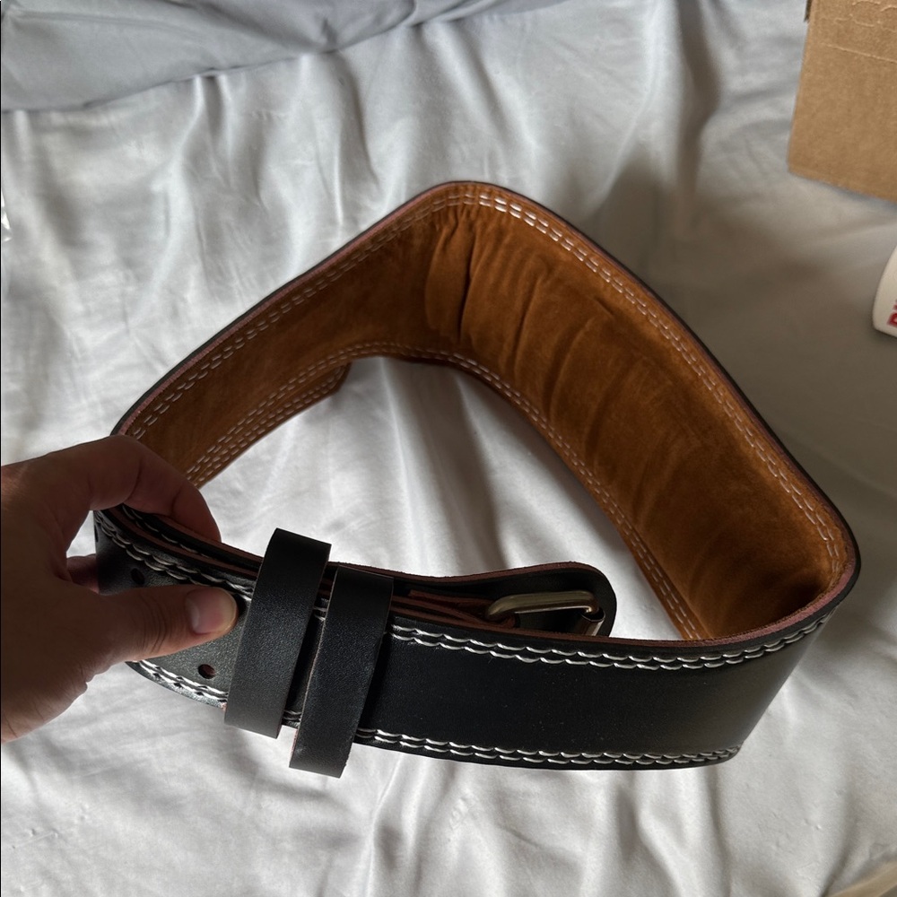 Black and Brown Leather Men's Belt
